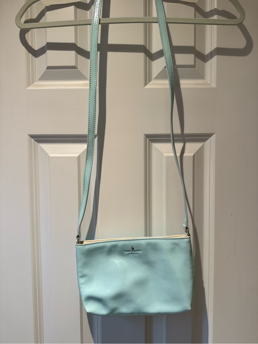 kate spade Mint/Light Blue Patent Leather Crossbody
